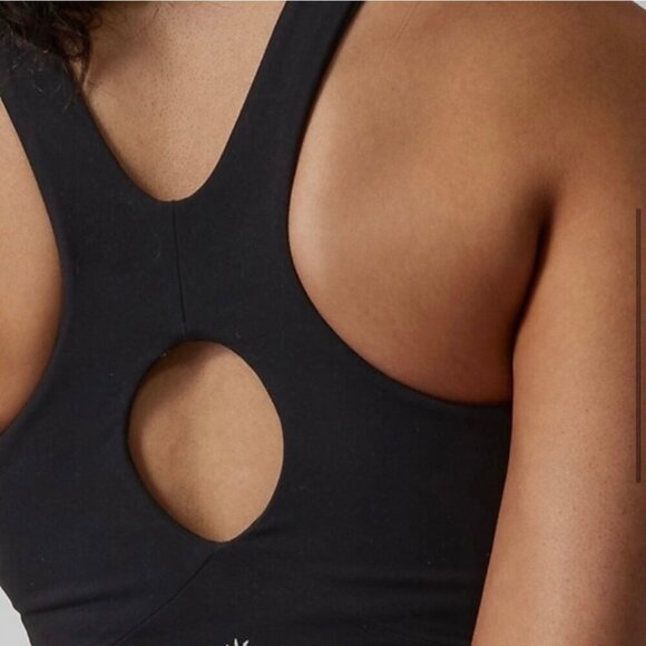 Athleta Conscious Cut Out Crop Size Small Black Performance Athletic - Picture 4 of 9
